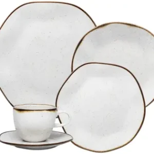 Aparelho de Jantar Chá 20 Peças Oxford Redondo Porcelana